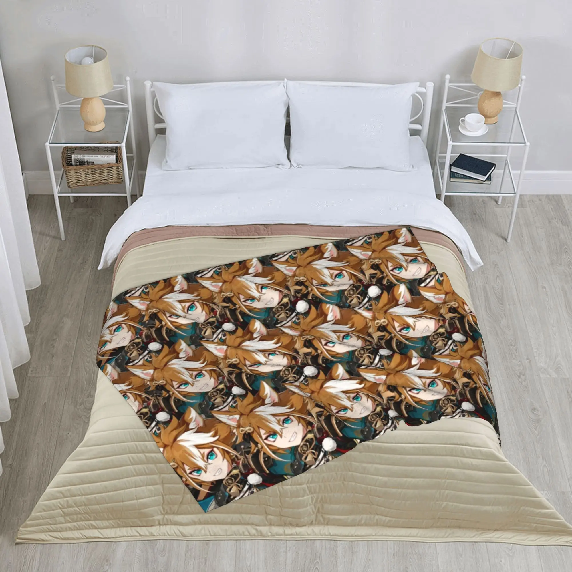 Gorou Genshins Impact Game Blanket Flannel  All Season  Ultra-Soft Throw Blankets for Bed Bedspread