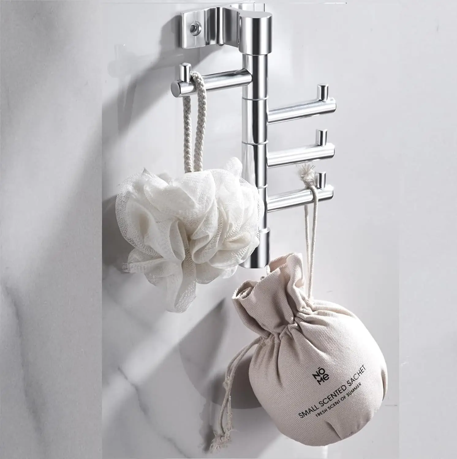 

Vertical Coat Rack Wall Mount Swivel Wall Hooks Towel Racks with 3 Hooks, Heavy Duty Towel Hooks for Bathroom Kitchen