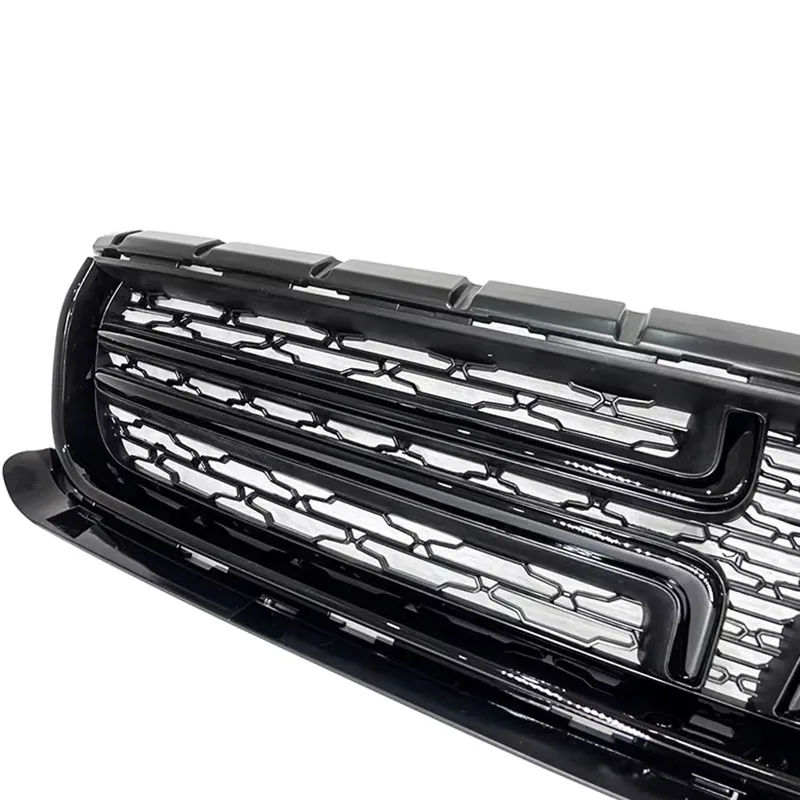 Front Bumper & Upper Grille For Dodge Charger 2015-2018 High Gloss Black OE 68226527AA Direct Replacement Auto Body Parts
