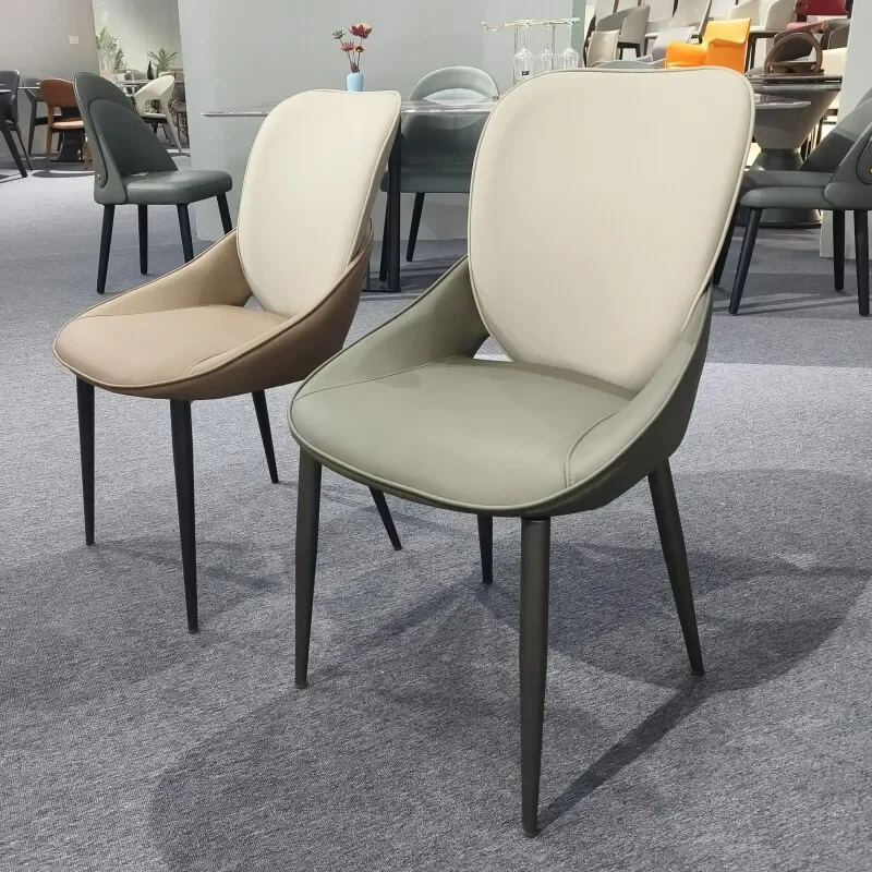for Dining Chair Soft Upholstered Backrest Stool Nordic Italian Style Light Luxury Premium Household Restaurant Hotel