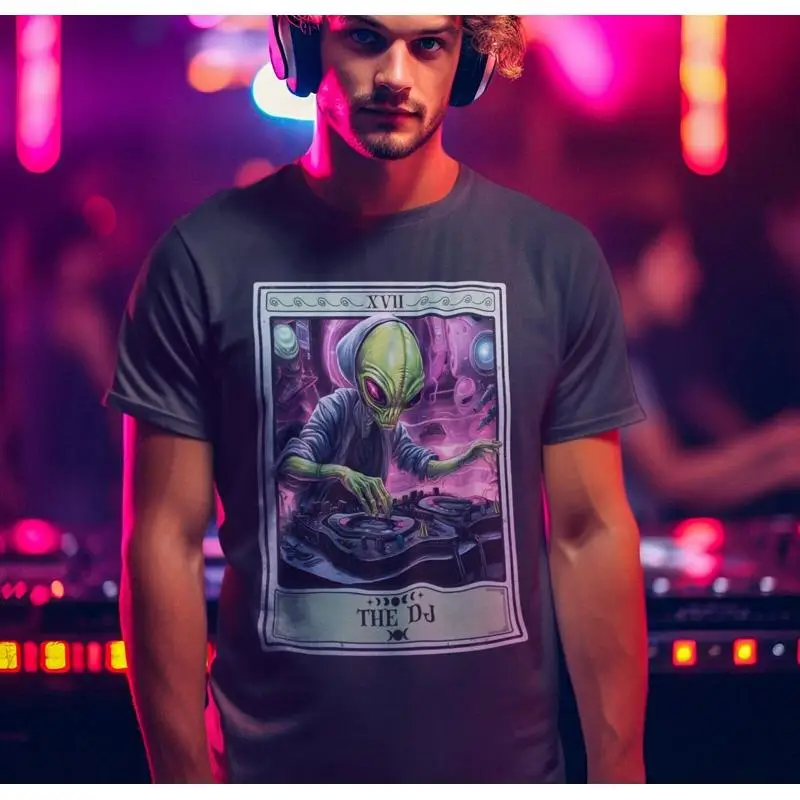 

The DJ Tarot Card T Shirt Alien
