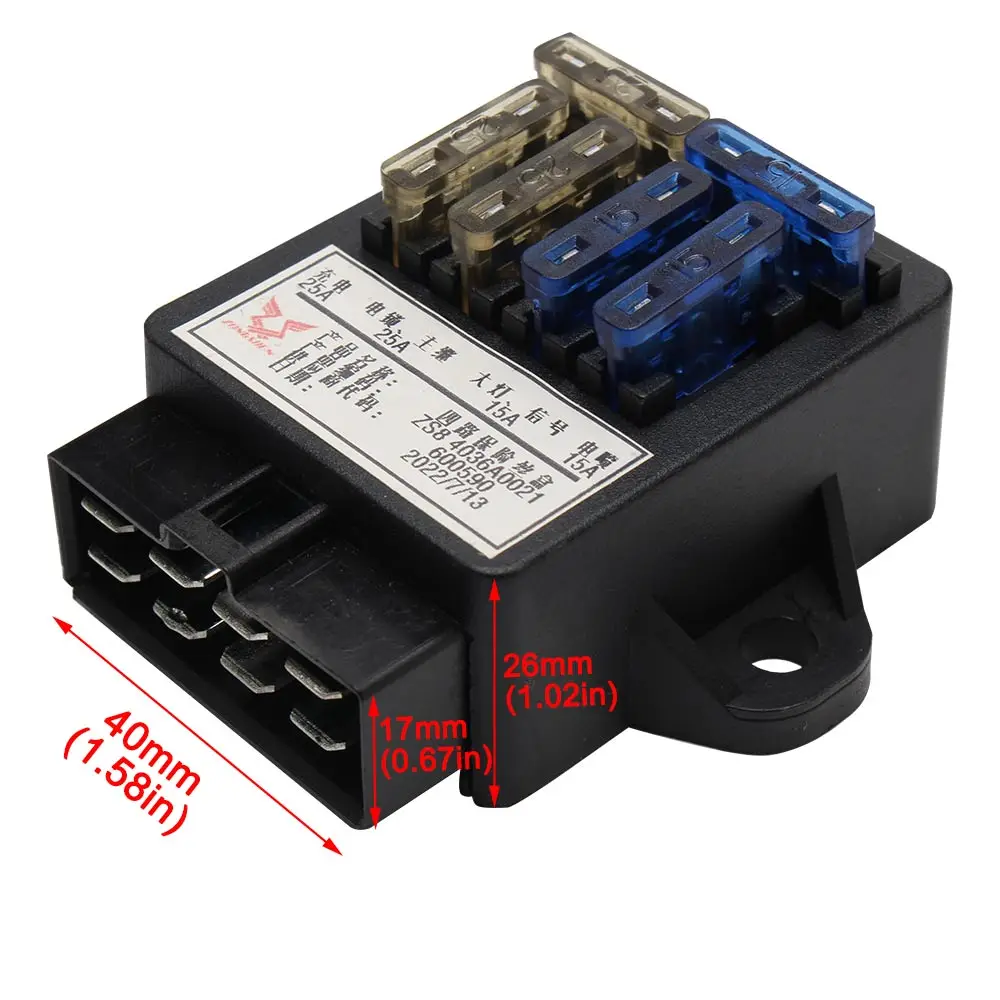 

4306A0021 ZONGSHEN Original 4 Way 8Pin Circuit Fuse Block Box Assembly Modification Accessories