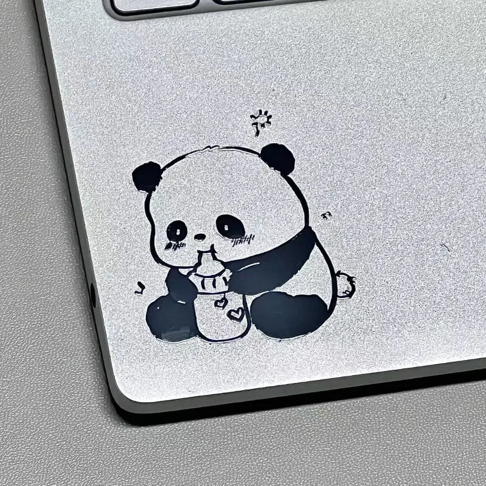 Fashion Panda Computer Decorative Stickers Fashion Durable Cartoon Computer Metal Sticker Planner Scrapbooking