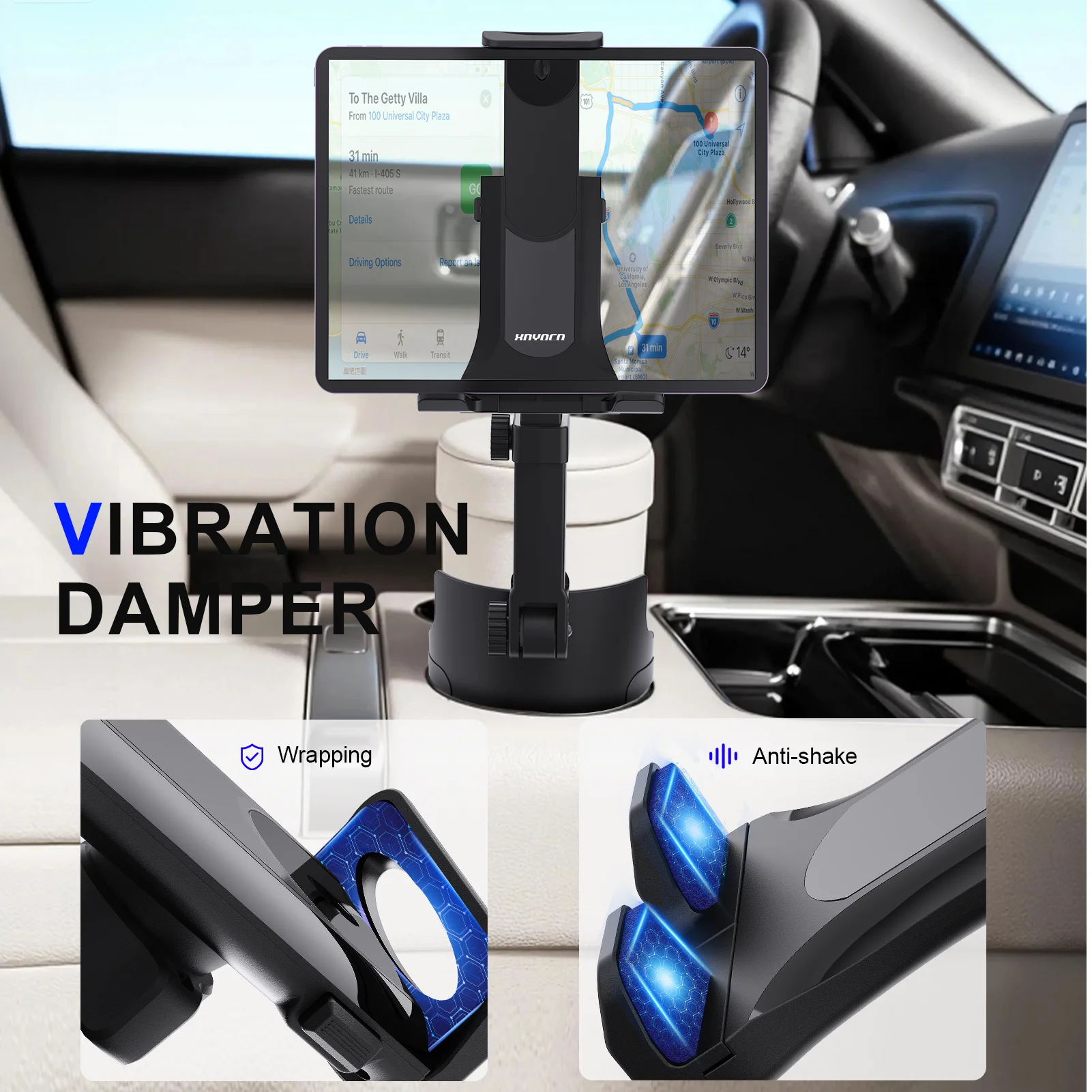 Universal Car Cup Holder Mount for 4-12 Inch Tablet Smartphone Auto Interior Drink Slot Cradle Stand for Apple for Samsung GPS