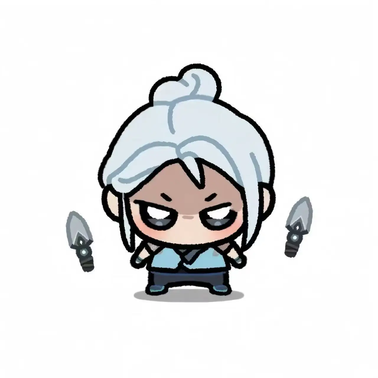 6cm Mini Valorant Angent Jett Acg Stand Q Clove Acrylic Stand Neon Cute Standing Plate Yoru Figurine Desk Ornaments Cos Toys view 4