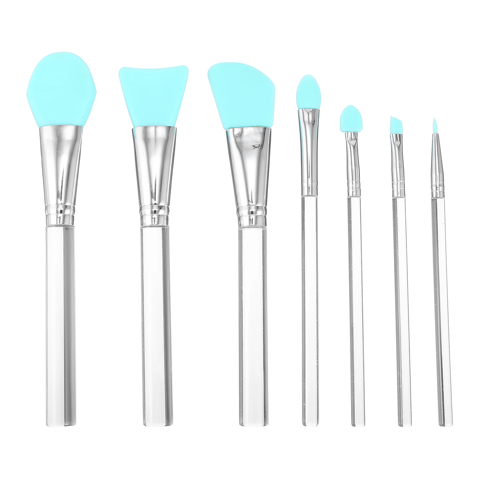 

7PCS Silicone Facial Mask Brush Soft Reusable Acrylic H Makeup Tools Accessories Woman Practical Kit
