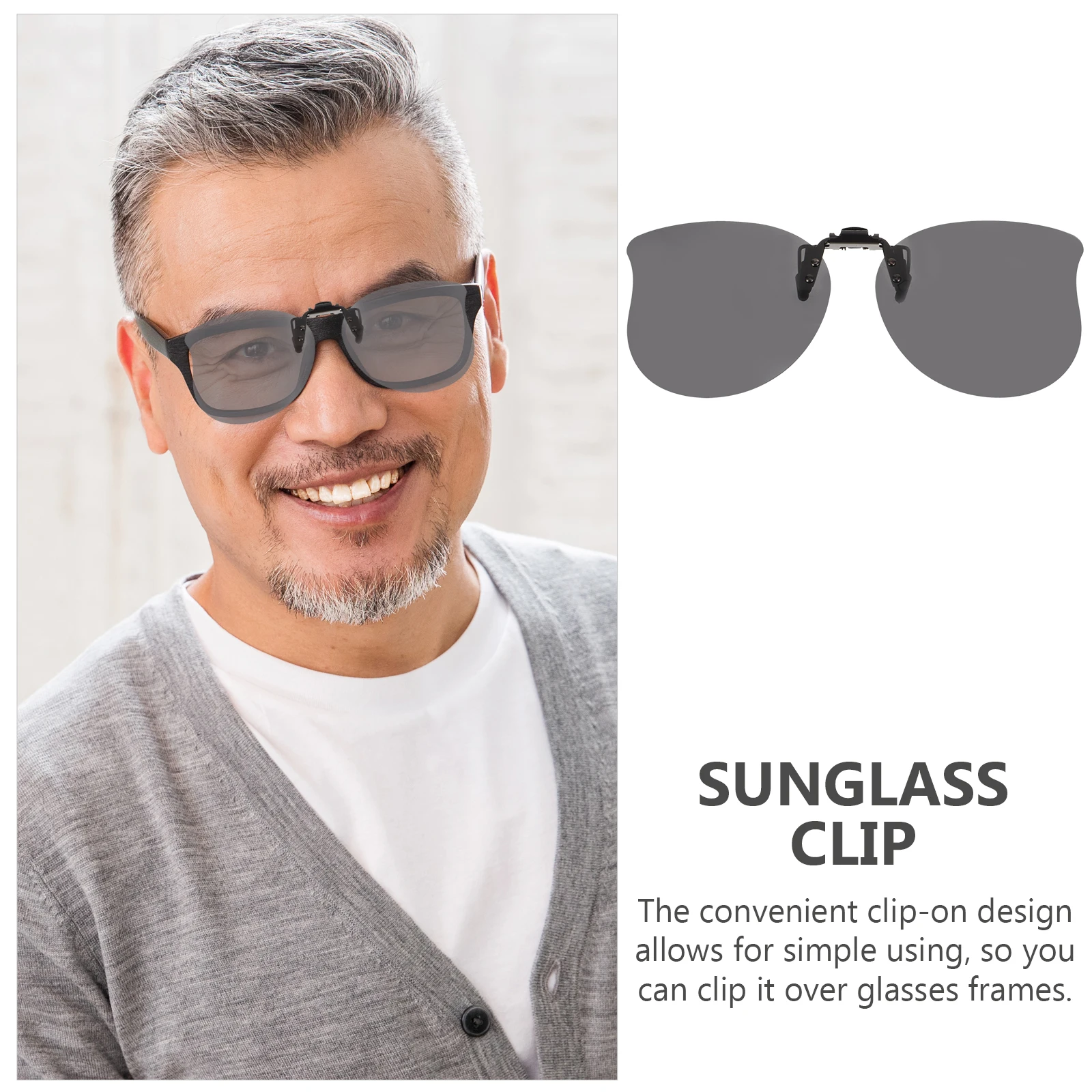 

Clip on Sunglasses Polarized Eyeglasses Clip for Men Women Black Grey Driving Fishing Outdoor Glasses Accessories