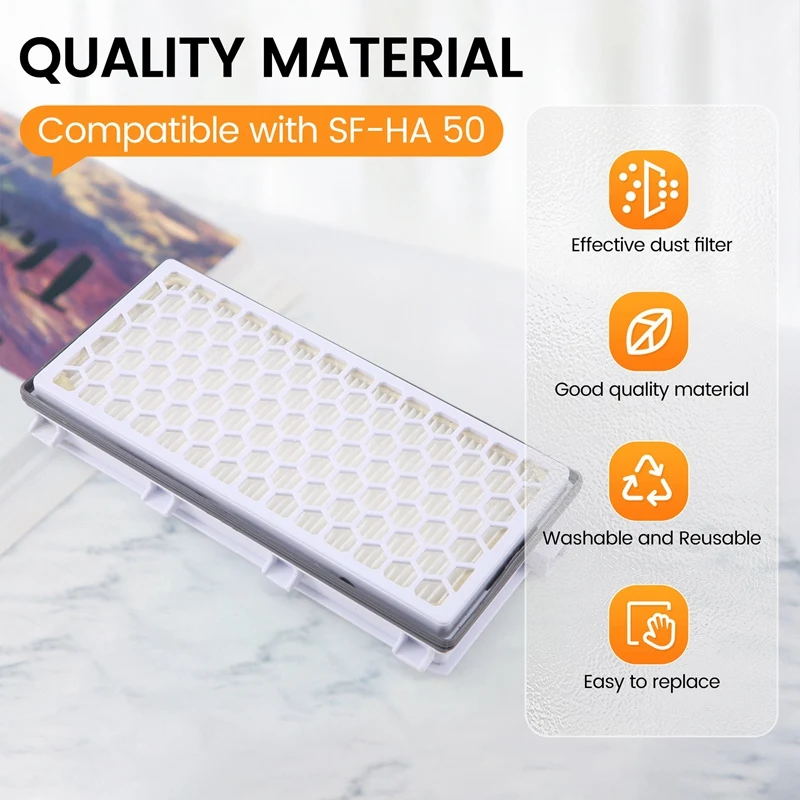 -HA50 HEPA Airclean 50 فلتر متوافق مع سلسلة المكنسة الكهربائية الكاملة C3 C2 C1 S8000 S6000 S5000 S4 S5، إلخ-A07G