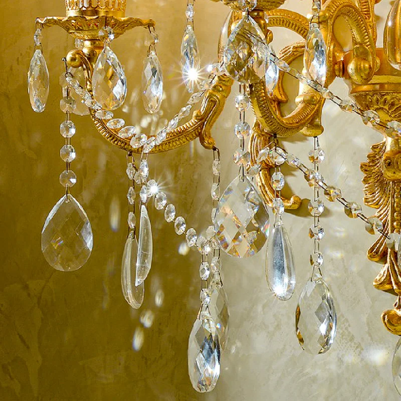 Elegant Design Decorative Bracket Light Villa Hotel Project LED Lighting with Glass Lampshade