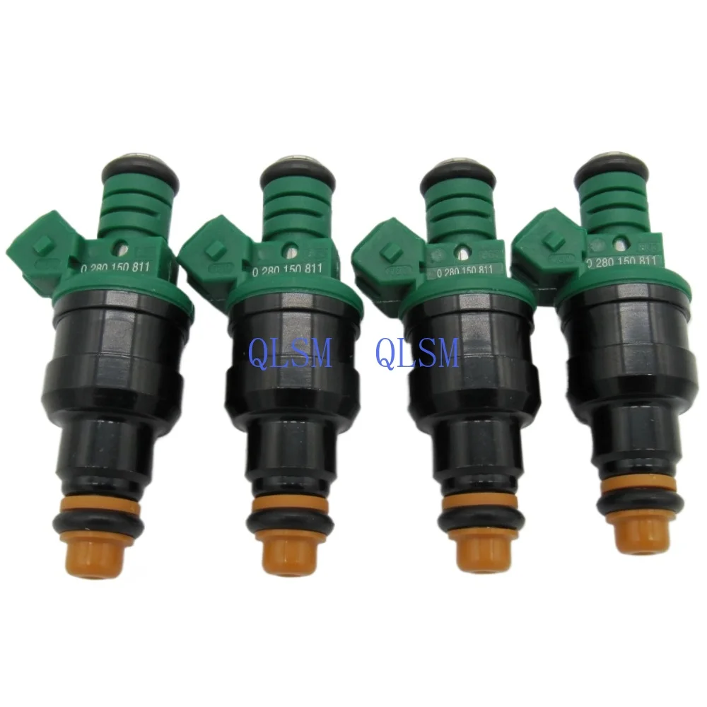 4 Stück 0280150811 Kraftstoffeinspritzdüse für Porsche 944 S S2 Cabriolet 2.5L 3.0L 1987-1991 94460611201 Motordüsenventilsystem-Set