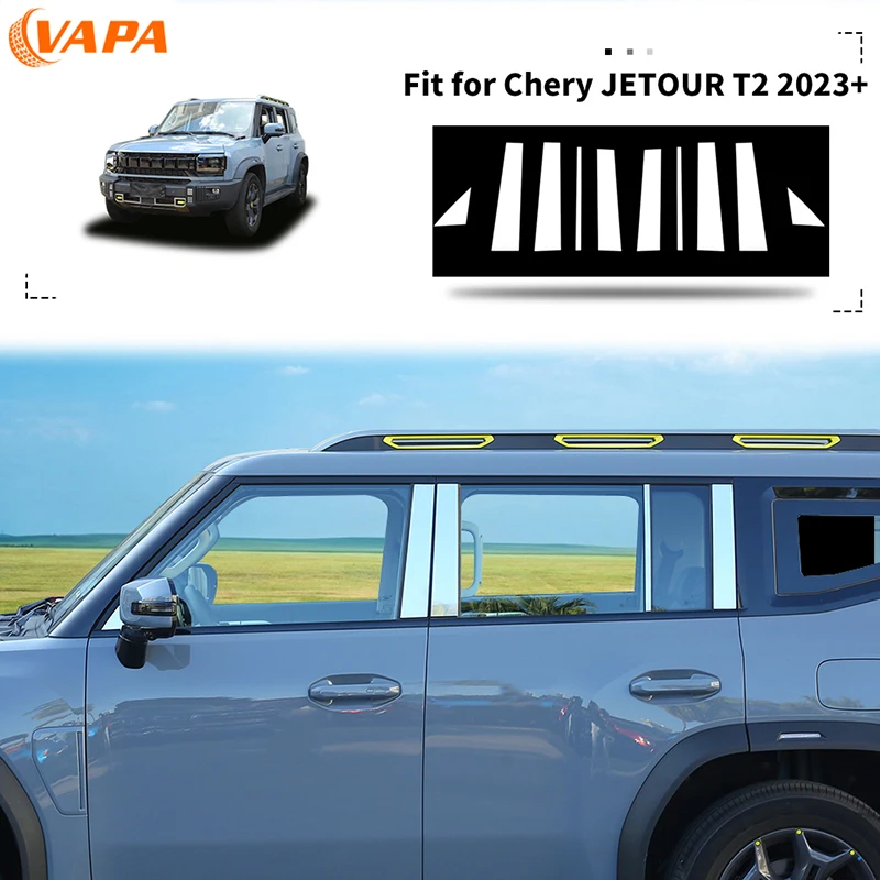 

Car Window Post Trim Stainless Steel Decoration for Chery JETOUR T2 2023+