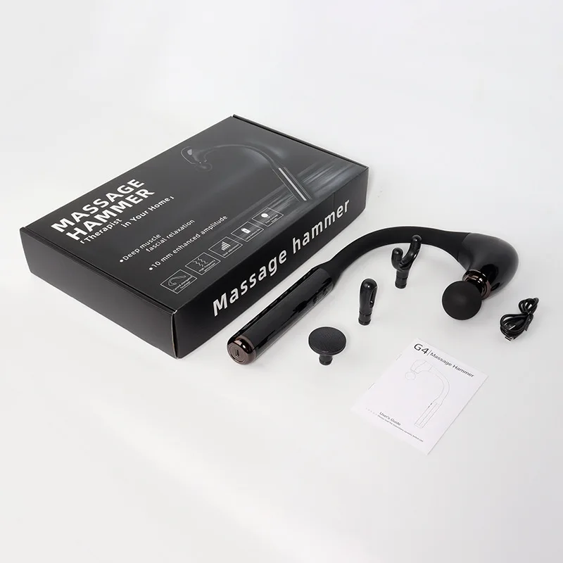 Wholesale Price 4 in 1 New Arrival Bent Head Multifunctional Intelligent Massage Gun Electric Body Fascia Massager