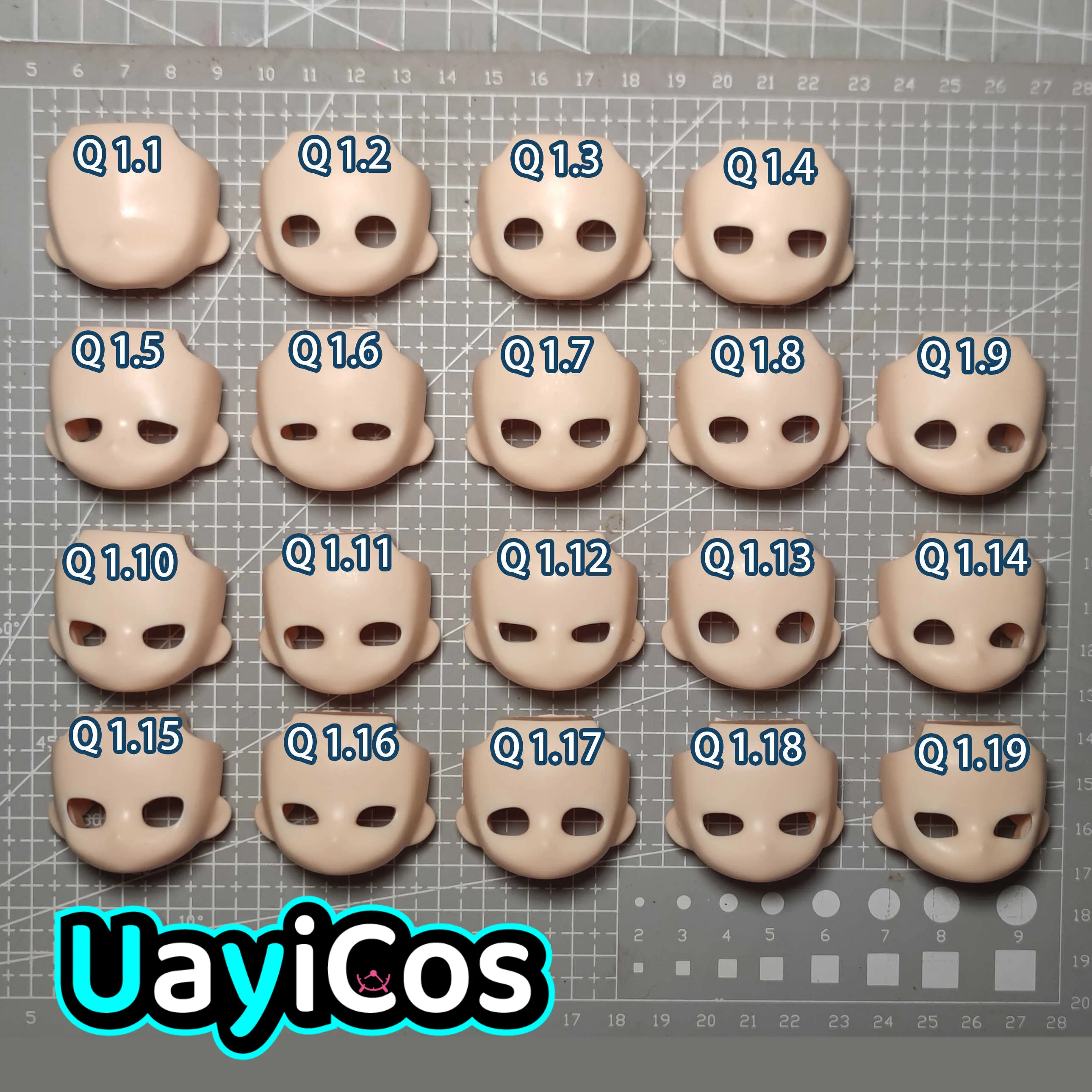 Handmade OB11 GSC Faceplates Blank Face Water Sticker Face Shell Make Up Faceplate BJD Doll Accessories Game Anime Toy Kids Gift