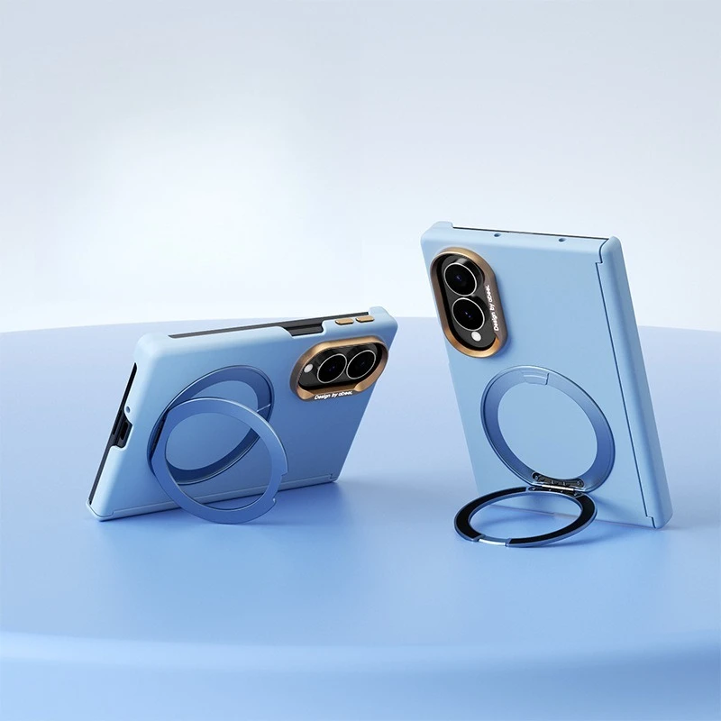 360 Rotating Magnetic Stand Skin Feel Case for Samsung Galaxy Z Fold 8 Wide 8Ultra for Magsafe Shockproof Hinge Protection Cover