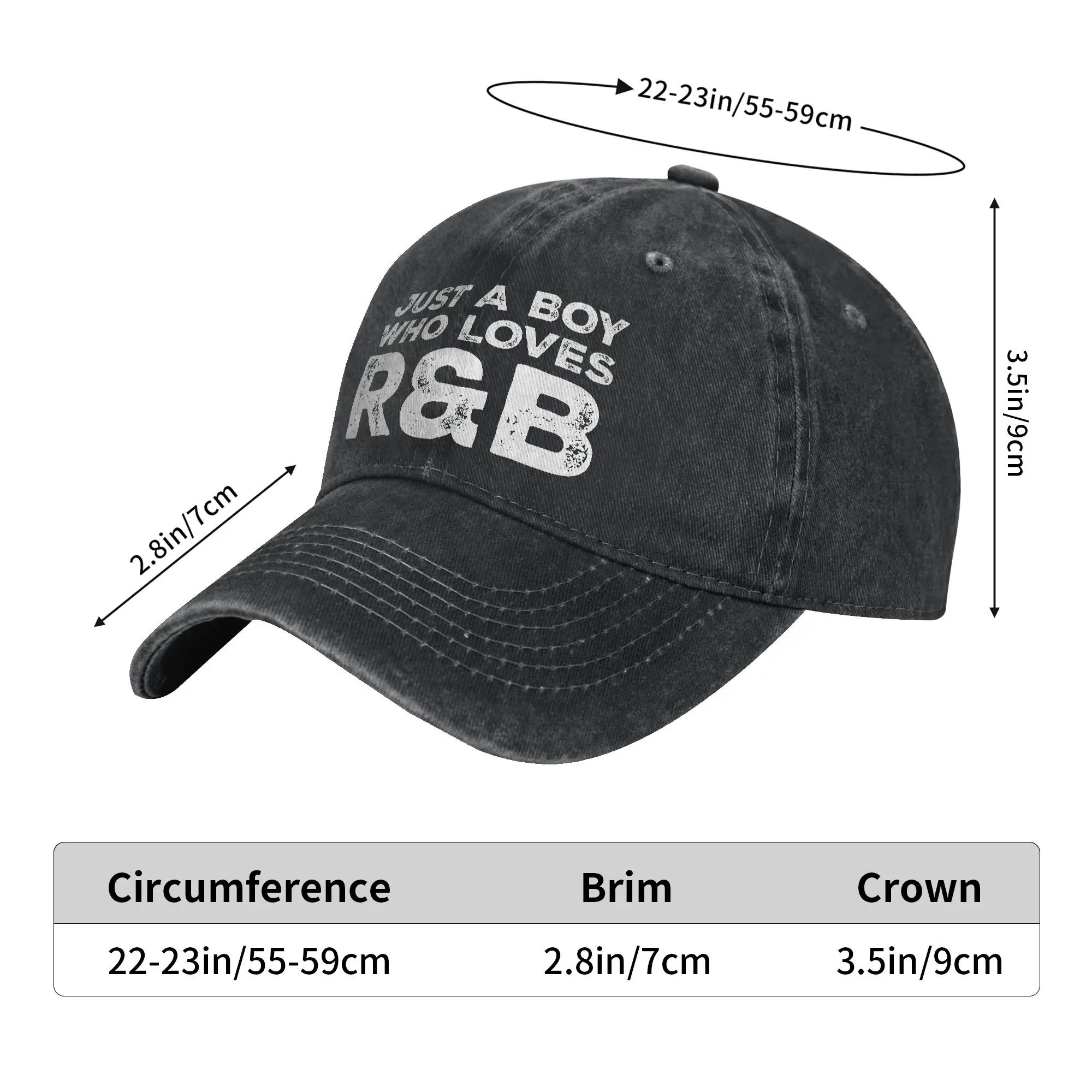 Just A Boy Who Loves R&B Music Lover Casual Baseball Cap Spring  Trucker Hat Sun Visor Running Hippie Snapback Cap Fashion Caps