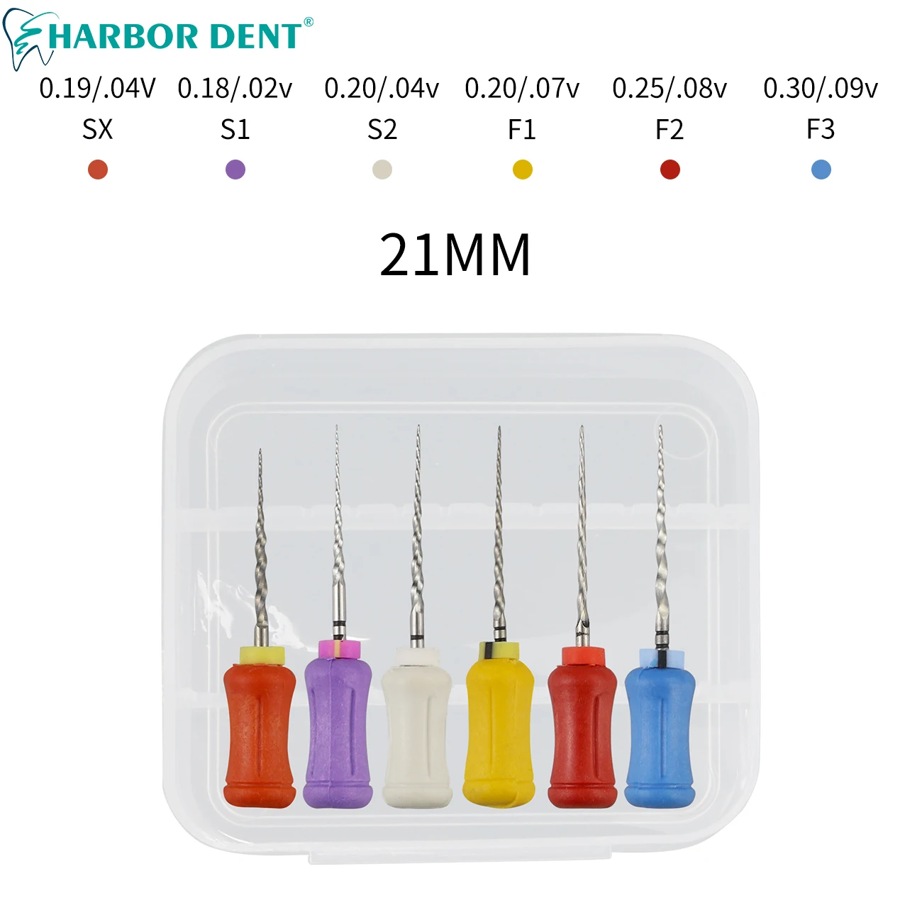 6pcs/Box 19/25mm Dental Bendable NiTi Hand Use Super Rotary Files Dentist Root Canal Files Shaping Finishing Tools