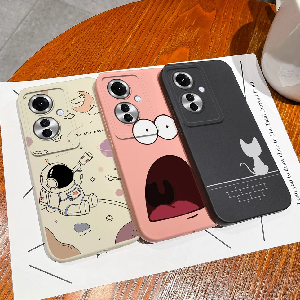 Case For Oppo Reno11 F F25 Pro 5G Phone Cover Cute Astronaut Soft Liquid Silicone Shell For OppoReno 11F OppoF25 Pro 5G Fundas