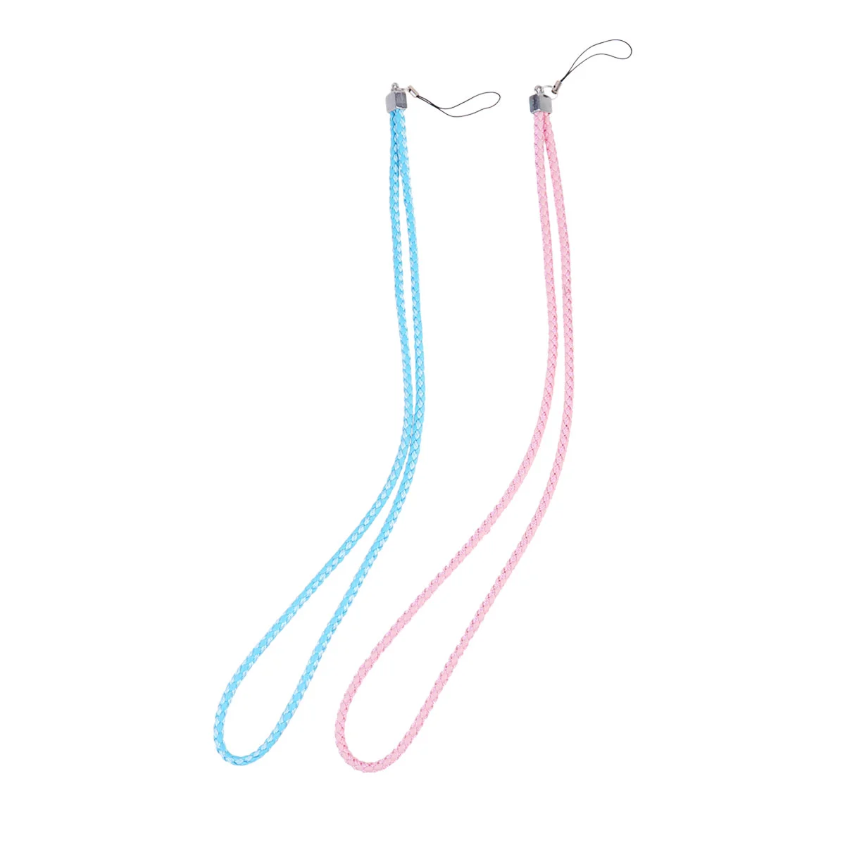 5pcs Long Braided Rope Mobile Phone Camera Telescope Certificate Hanging Rope (Black, White, Pink, Light Blue, Light Pur