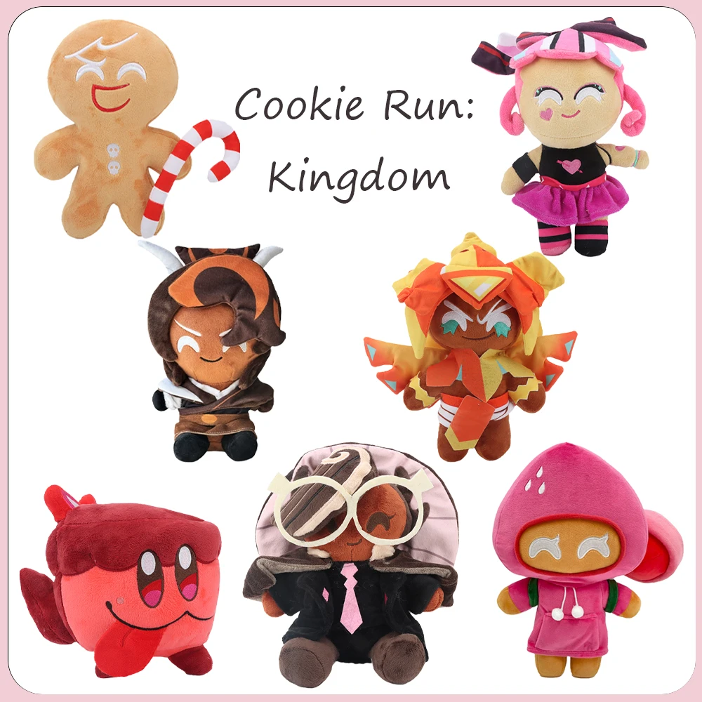 

Cookie Run Kingdom Gingerbrave Cookie Plush Toy Game Peripheral Shining Glitter and Caramel Arrow Cookie Doll Kids Birthday Gift