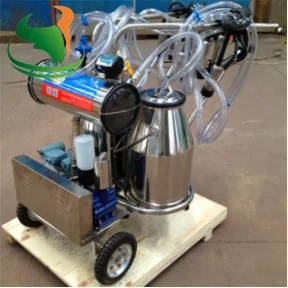 Double Buckets Vacuum Pump Milking Machine for Dairy Farm
