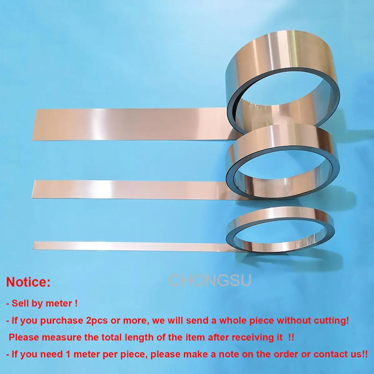 1Meter Thickness 0.1mm - 1mm 304 Stainless Steel Foil Strip Steel Foil Roll Narrow Strip Width 10 20 30 40 50 100mm