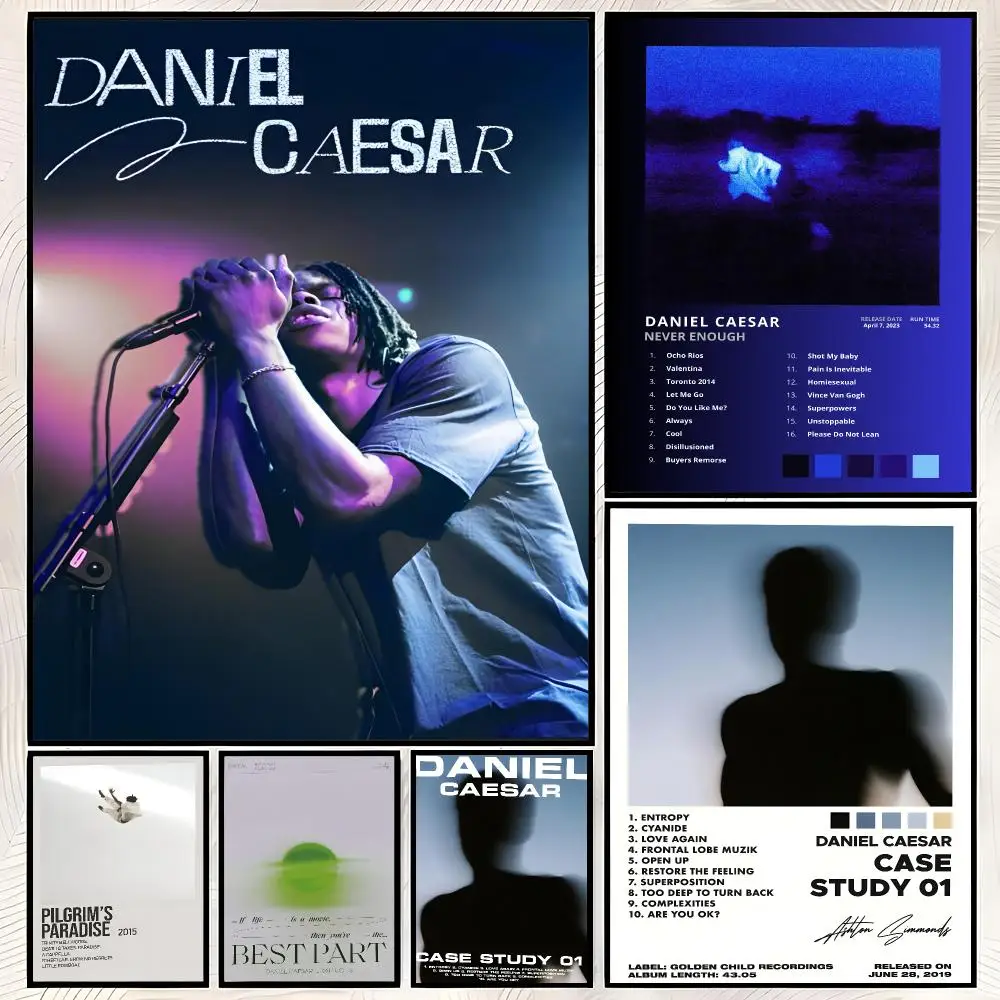 Daniel Caesar Poster Self-Stick HD PP paper Wall Art Poster, Waterproof Decor for Bedroom, Living Room and Home