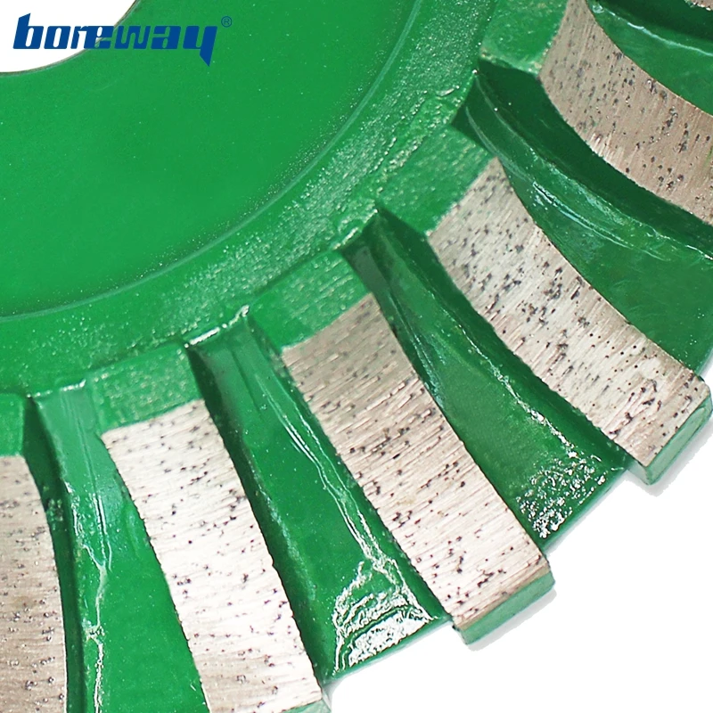 Boreway 1PC Wet Use Diamond Segmented Type And Metal Continuous Grinding Profile Wheels Disc D115xB15x20H For Ceramics And Tile