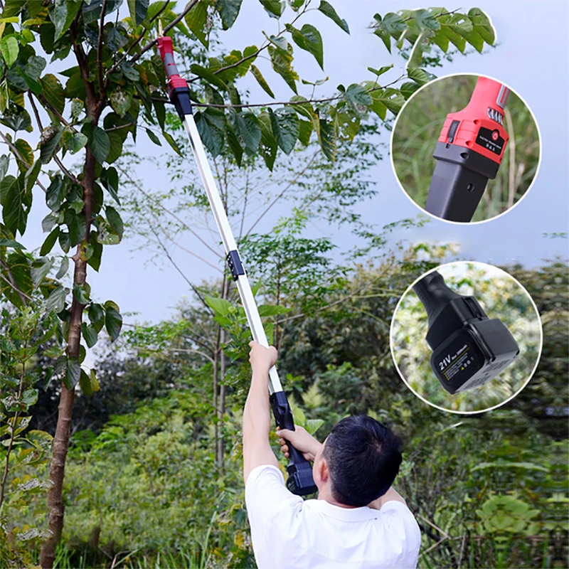 Tijeras de podar inalámbricas, podadora eléctrica de iones de litio de 21V, tijeras eficientes para bonsái, ramas de árboles, herramientas de