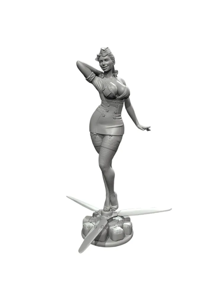 Kits de modèles en résine, hauteurs globales 38mm 50mm 75mm, figurine beauté incolore et auto-assemblée (impression 3D) TD-7315/3D