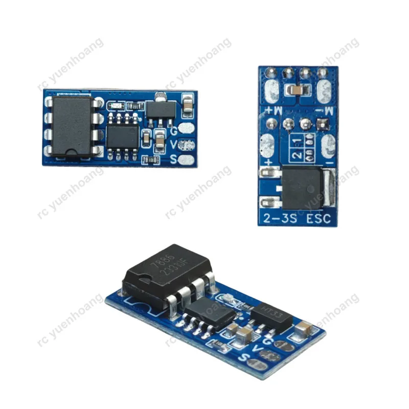 2PCS 2S Brushed ESC 2-3S Single-way/Dual-way Electronic Speed Controller Module for RC Hand-throw Aircraft Model WPL Car Modify