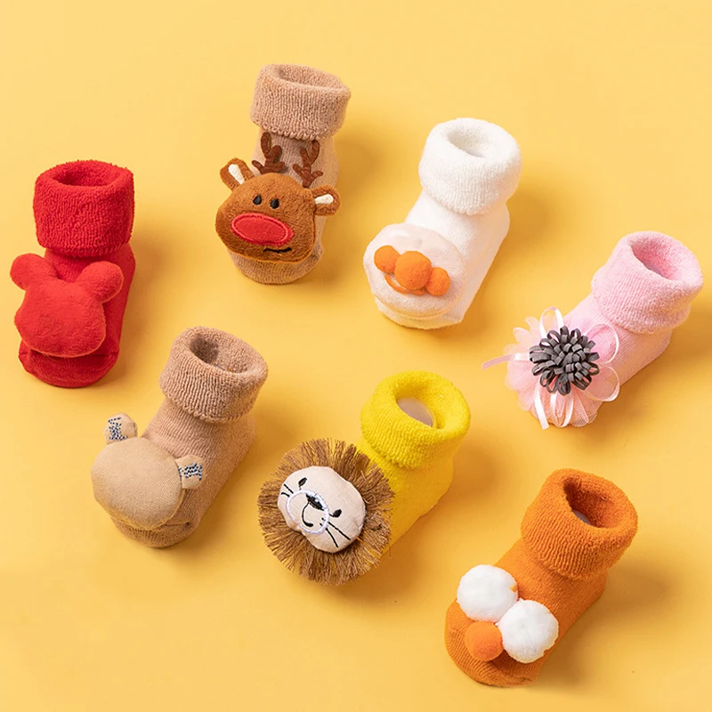 

Kids Children's Socks for Girls Boys Non-slip Print Cotton Toddler Baby Christmas Socks for Newborns Infant Short Socks Clothing