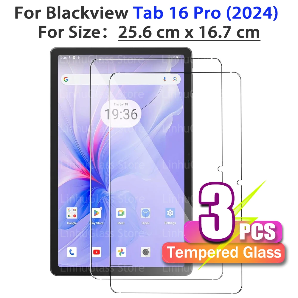 Protective Glass for Blackview Tab 16 Pro (11 Inch) 2024 Released 9H Hardness HD Anti-fingerprint Screen Protector Tempered Film