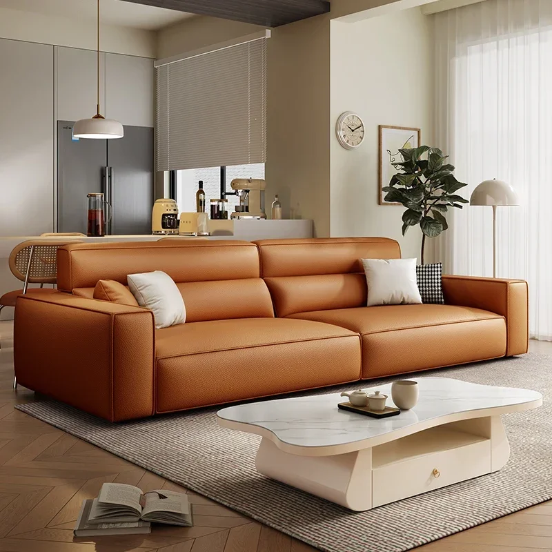 Foam Square Wood Couches Simple Comfortable Lounge Italian Living Room Sofa Puffs Modern Designer Sofy Do Salonu Home Furniture