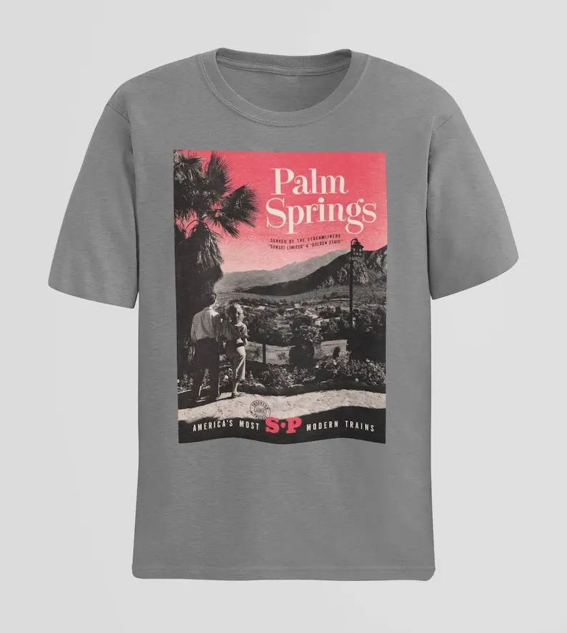 

Vintage Palm Springs T-Shirt, California Travel Sweater, Golden State Hoodie, CA Palm Tree Tee, Aesthetic Poster Top, US Lover S