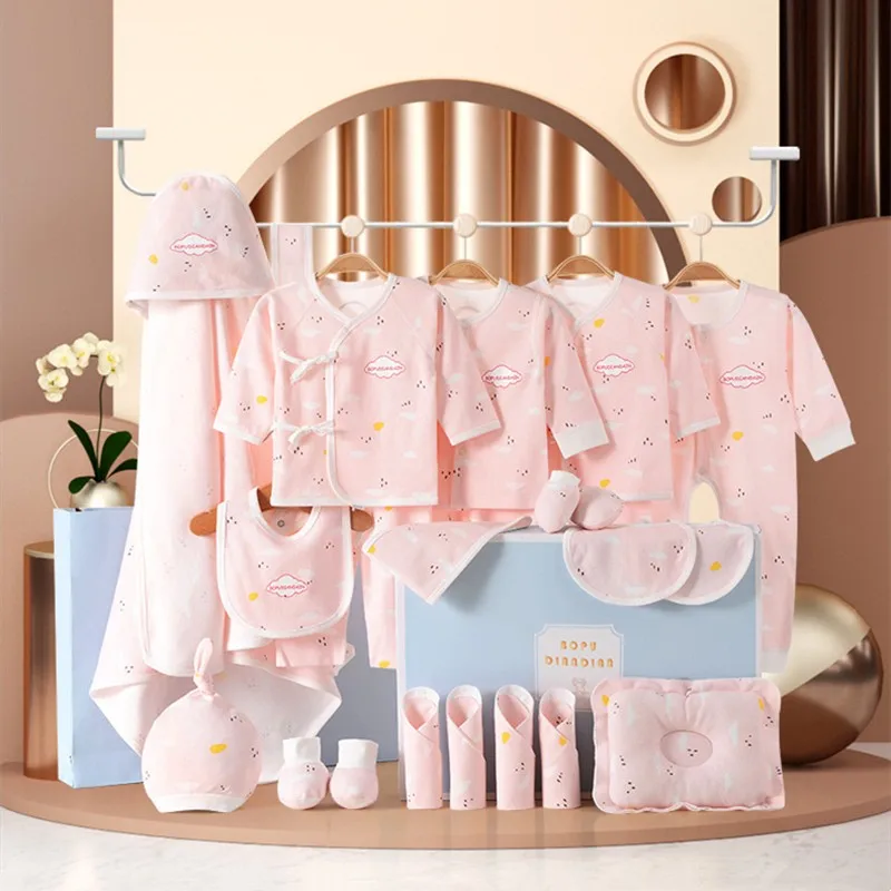 

9/19/21/23 Pcs Newborn Clothing Suit Baby Boys Girls Clothes Set Pure Cotton Unisex 0-3-6M Infants Underwear Homewear New No Box