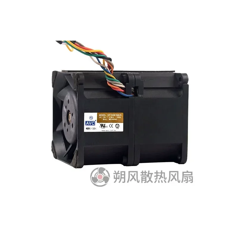 for AVC 6076 6cm Car Supercharged Fan 4.20A DFTA0676B2S Temperature Control Speed Regulation