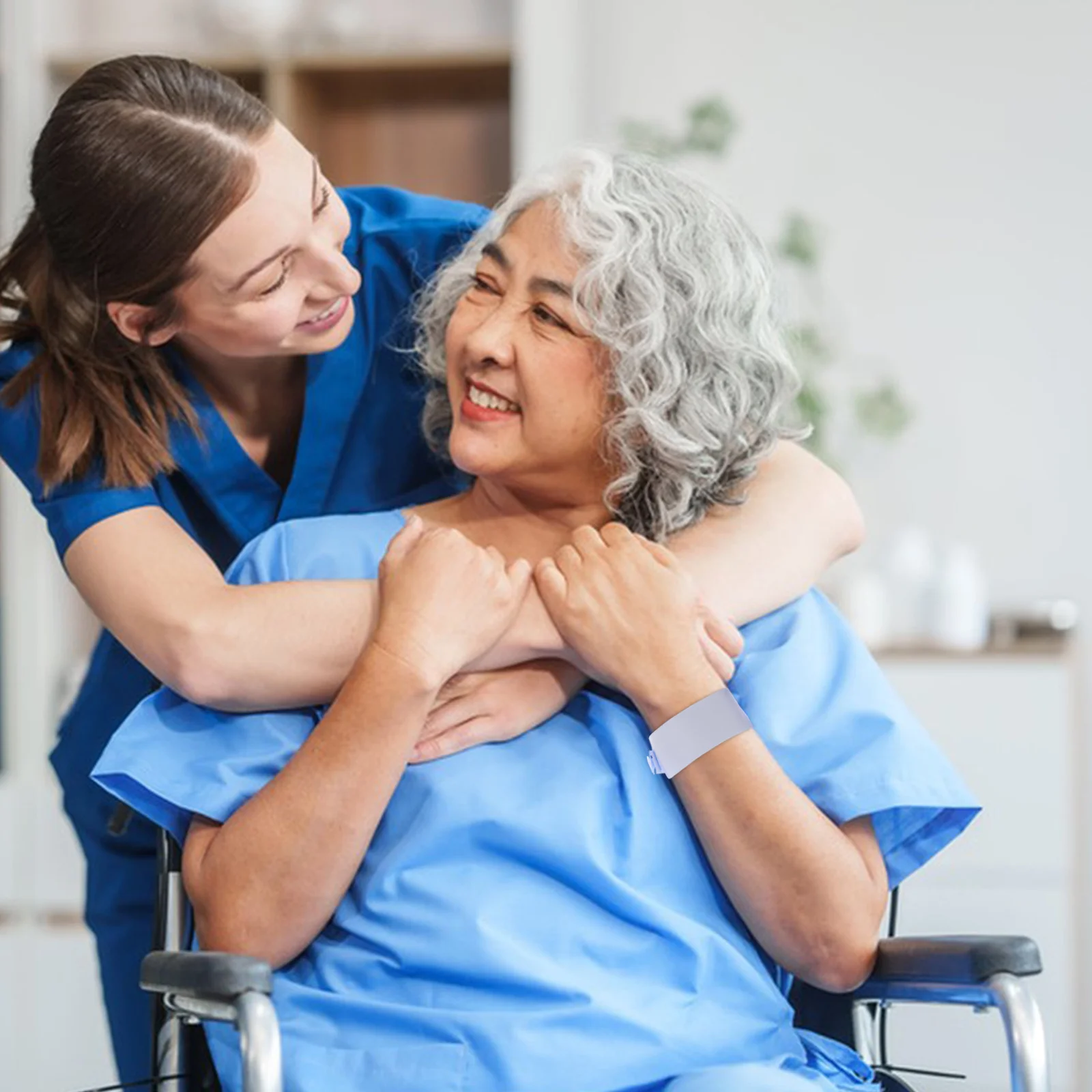 100 Uds pulsera de identidad pulseras de identificación médica hospitalaria para adultos ancianos bandas de identificación de pacientes impermeables desechables