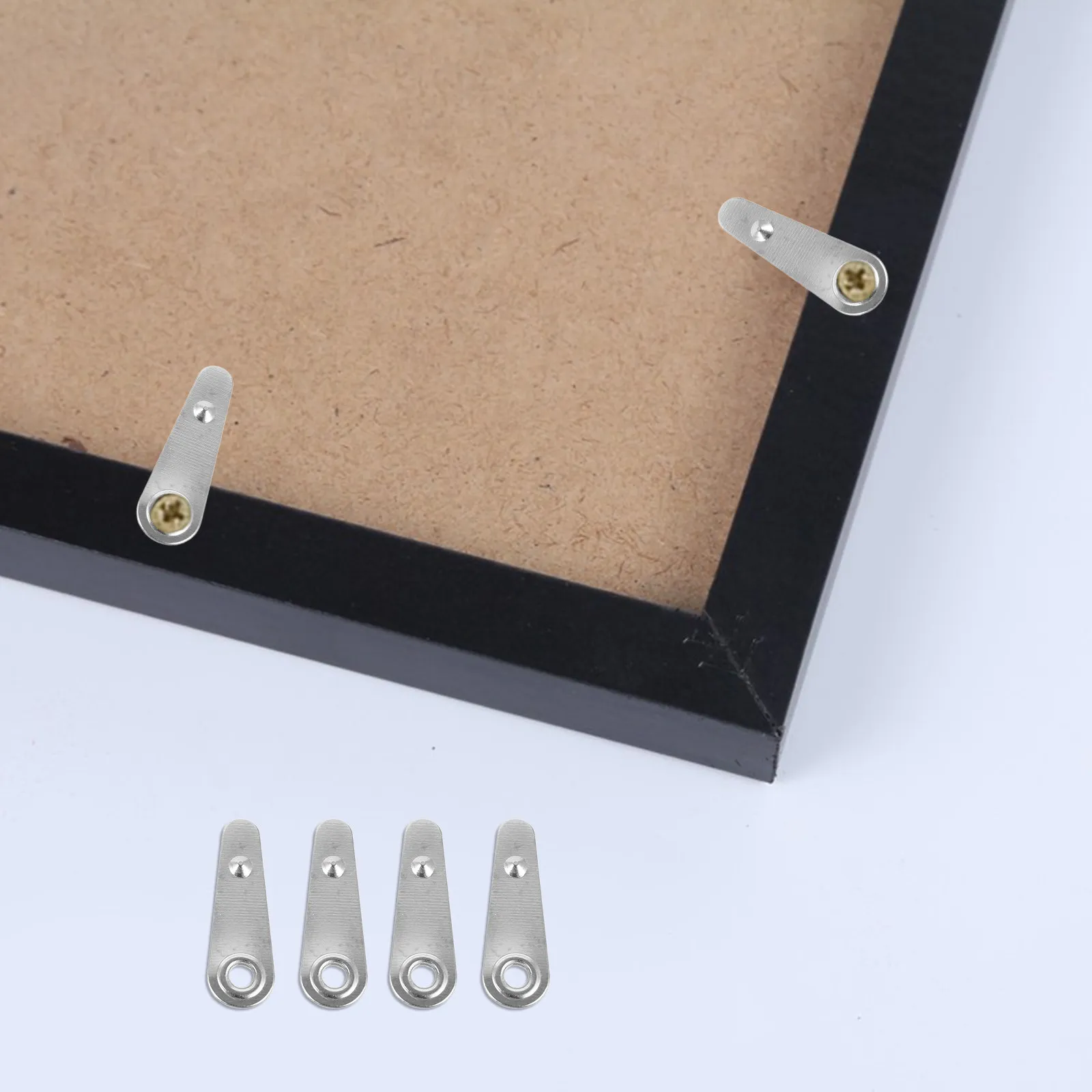 1000Pcs Picture Frame Backing Clips Iron Photo Frame Fasteners Small Metal Turn Buttons for Wall Hanging Picture Turn Button