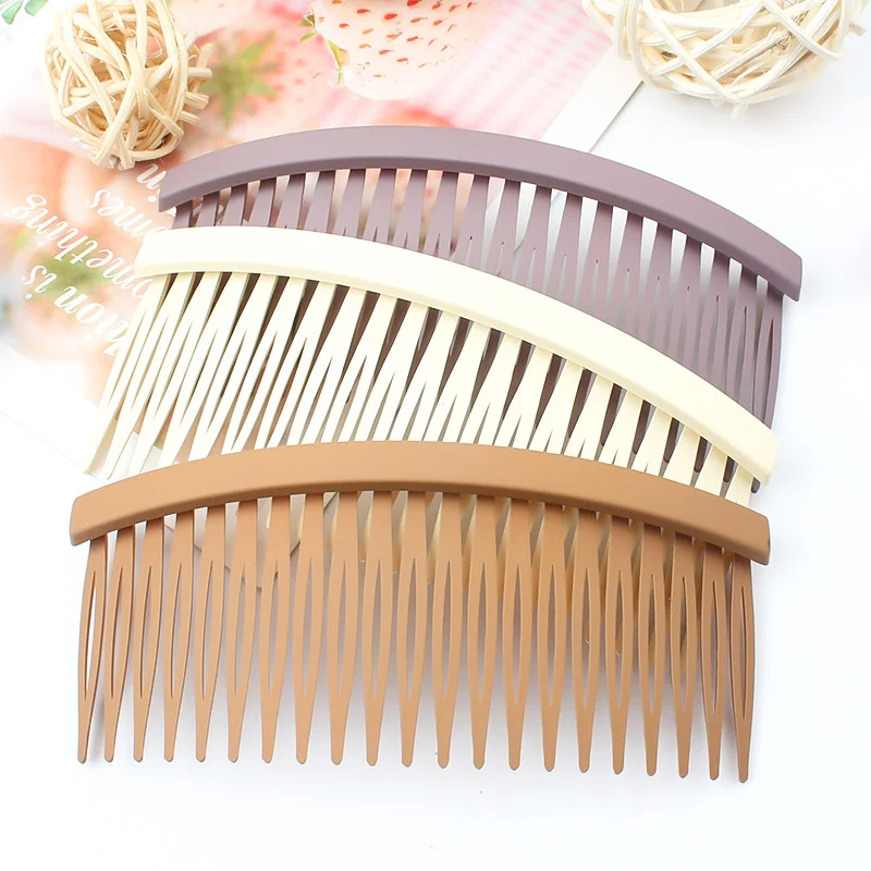 Korean Traceless Anti Slip Hair Comb Simple Square 21 Teeth Broken Hair Clip Student Bang Fixed Insert Comb Headwear Accessories