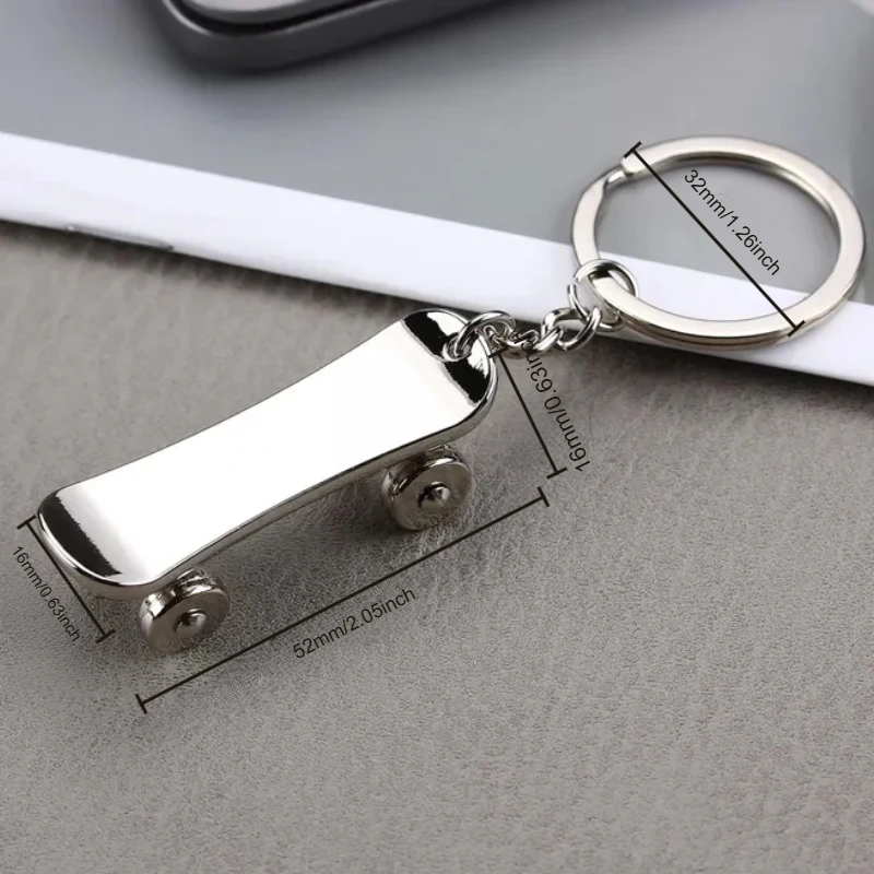 Customized Engraved Finger Skateboard Keychain Pendant, Personalized, Fashionable, Niche Pendant, Meaningful Birthday Gift