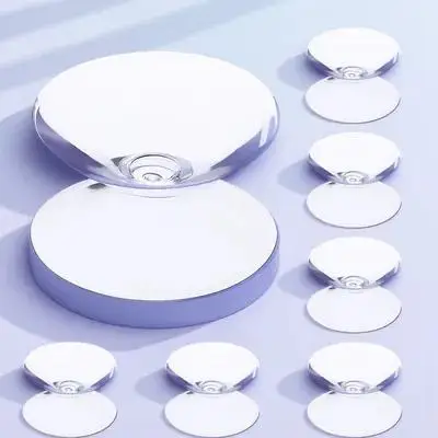 12Pcs Premium Silicone Double Sided Suction Cups Glass Table Top Spacers Anti-Slip Pads for Mirrors Smooth Surfaces Furniture