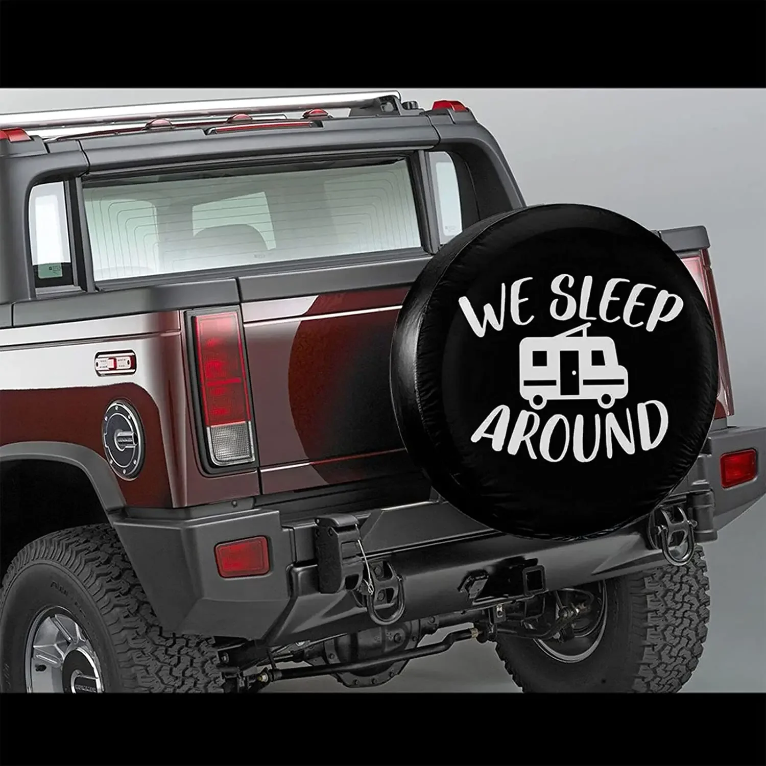 We Sleep Around Spare Tire Cover Waterproof Dust-Proof UV Sun Wheel Tire Cover Fit for Car,Trailer,