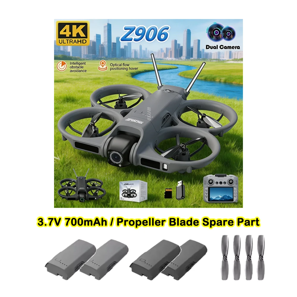 Mini Drone Z906 FPV Quadcopter Original Spare Part Z906 Battery 3.7V 700mAh / Propeller Wing Blade / USB Charger Part Accessory