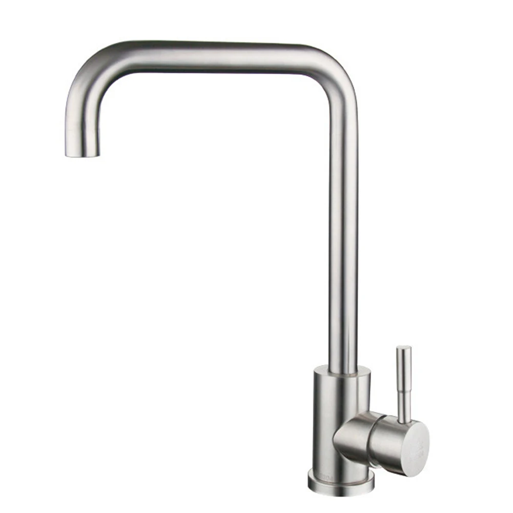Grifo De Cocina De Acero Inoxidable 304, Mezclador De Agua Fría Y Caliente, Un Solo Mango, Extraíble, Montado En Cubierta
