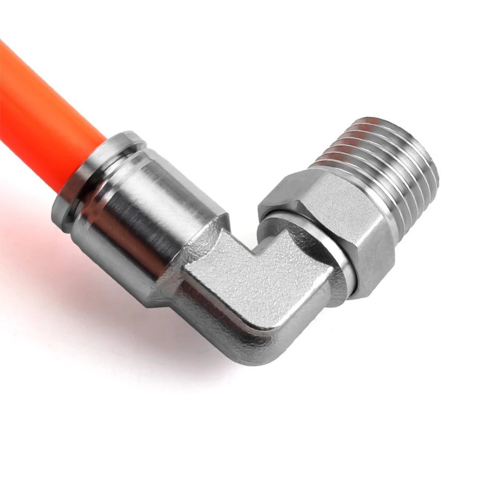 PL304 Stainless Steel Pneumatic Quick Connector for 1/4 5/16 3/8 1/2 Inch Tube Hose Fitting NPT1/8 Male Compressor Fitting