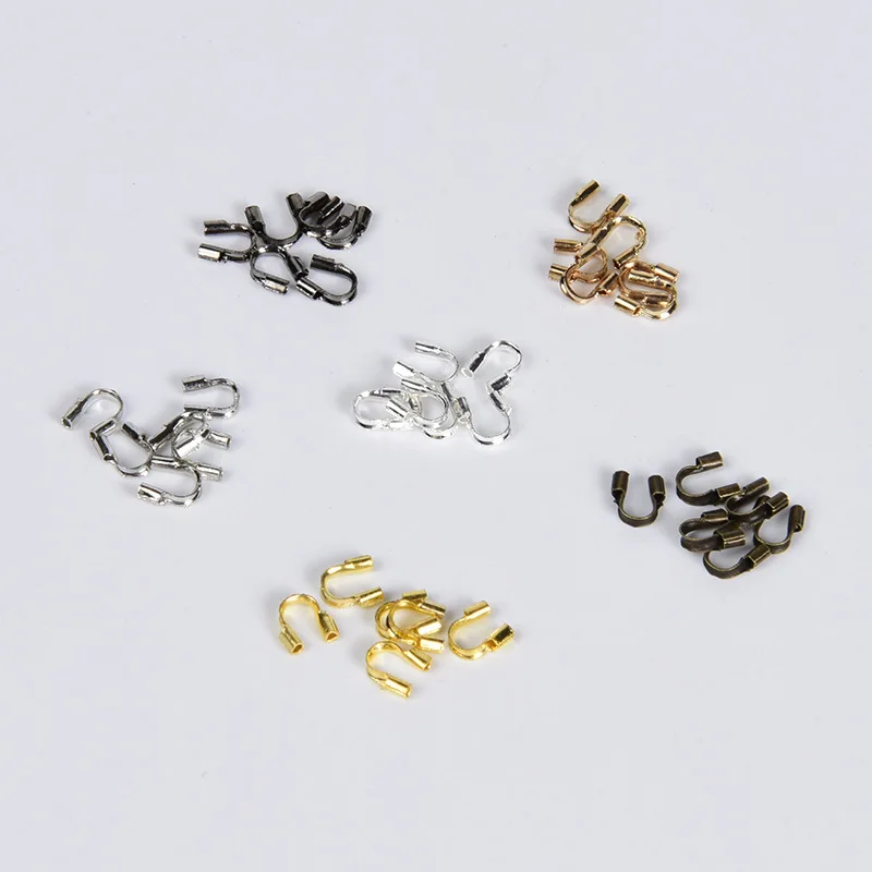 100pcs U-shaped positioning wire protector, final positioning material, positioning tube, protective wire DIY jewelry making