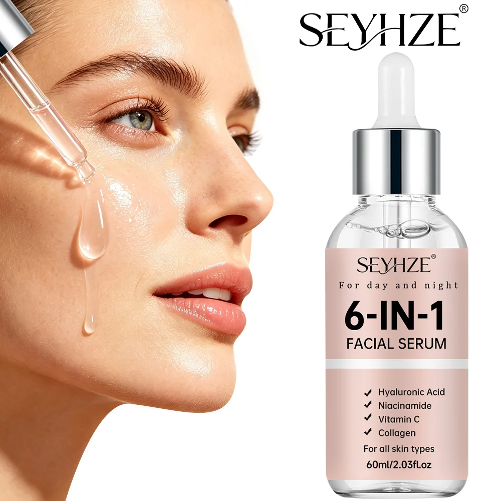 SEYHZE 6-in-1, Collagen Serum, Skincare, Contains Collagen, Ceramides, Aloe Vera + Centella Asiatica, Firms Skin, Controls Oil a