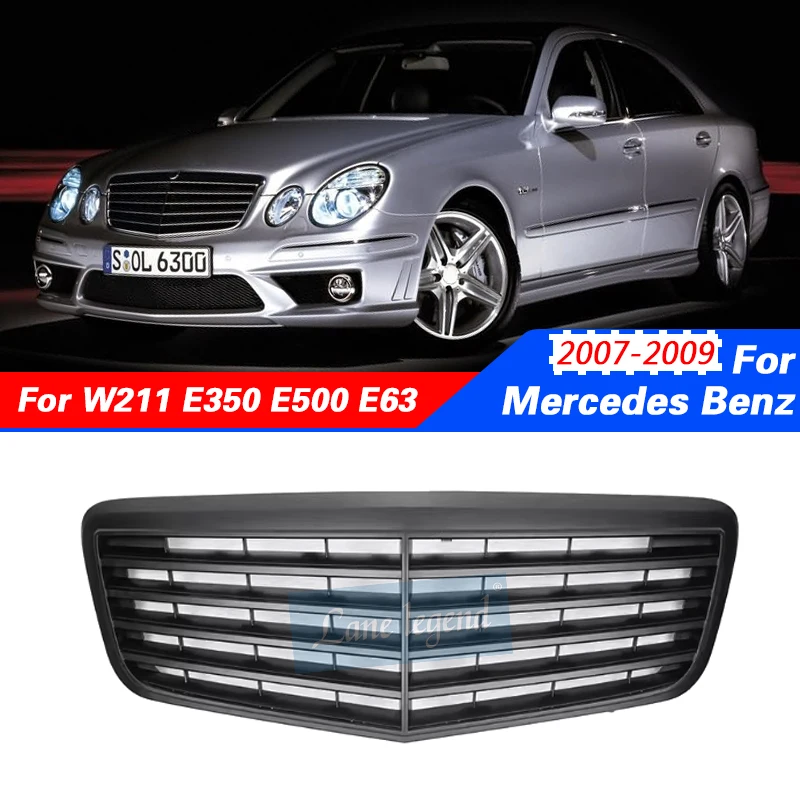 

Front Grille For Mercedes Benz E-Class W211 E350 E320 E500 E550 E63 2007-2009 Front Bumper Racing Grill Tuning Accessories