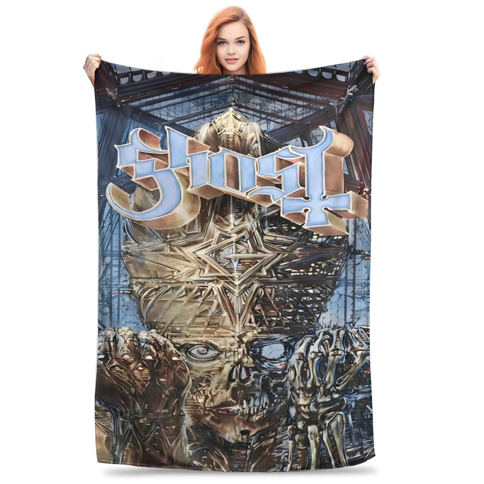 

Ghost Band rock metal music Accessories Blanket Super Soft Flannel Throw Blankets Relax Bedspreads