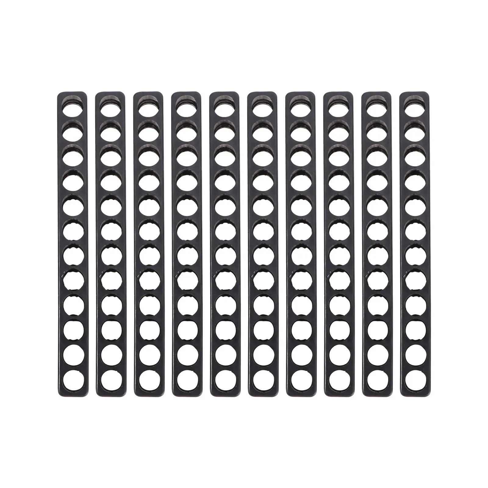 10Pcs 12-Hole Soft Plastic Screwdriver Bit Storage Holder Fits 6.35mm Standard Hex Bits Easy Insertion Protection Organizer